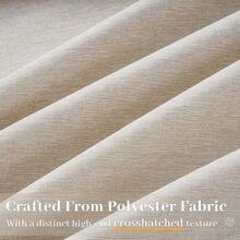 Pinch Pleated Linen Curtains 96 Inches Long 2 Panel Set (40\ W X 96\ L) For Living Room & Bedroom Window Natural Birch Light Filtering With Hooks,Rings & Back Tab,Neutral Boho Farmhouse Style - Natural - 查看 4