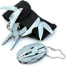 1pc Stainless Steel Mini Multi-Functional Tortoise Shell Folding Pliers - Outdoor Camping & Survival Portable Compact Multi-Tool - 1pc - 查看 4