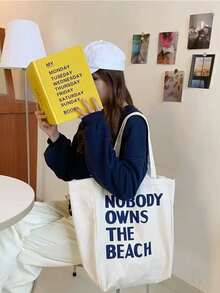 Fashionable Multifunctional Women's Shoulder Bag, Large Capacity Letter Handbag For Commuting And Travel - White - View 10