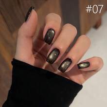 MISS MIANEL 黑色指甲冬季熱銷白色亮面玻璃珠 8色月光貓眼凝膠指甲油 2026新款美白粉色藍色指甲油 藍色指甲美甲適用於手指甲與腳趾甲 法式美甲適用於沙龍與DIY使用 紫色綠色可愛指甲 - 彩色 - 查看 18