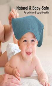 6-Pack Baby Washcloths - Soft Absorbent Viscose From Bamboo Wash Cloths For Babies, Kids, Toddlers, Infant, Newborn Bath Towels, Gentle On Sensitive Skin, 10x10 Reusable Face Towels (Aegean Blue) - ColorA - View 5