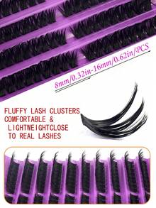 180/160pcs Individual Lashes Eyelash Book Clusters Extensions False Eyelash DIY At Home Cluster Eyelash Extensions Makeup Lash Clusters,Eye Lash Clusters,Individual Eyelashes,Lashes,Fake Lashes - D - View 7