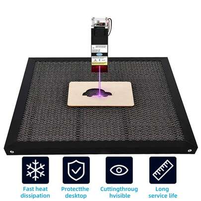Tablero de panal de aluminio de aleación de 300*300 mm para máquina de grabado láser, estructura resistente, ligero, fácil de mover, conveniente para el grabado láser, protege la superficie de la mesa, rápida extracción de humo y disipación de calor, mantiene la mesa limpia. Adecuado para accesorios de herramientas de corte de máquina de grabado láser
