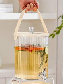 1个大容量便携式透明果汁/冰茶/冷水饮水机，带水龙头，适用于家庭聚会、派对、野餐、下午茶等场合。 - 彩色 - 查看 7