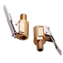 Nuevo conector de válvula de bomba de neumático de coche, inflador de mandril de aire avanzado, adaptador con Clip, rueda de neumático de latón de 6mm y 8mm para accesorio inflable 1UDM - Tipo B - Ver 1