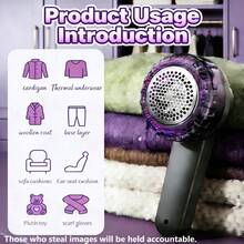 Rechargeable Lint Remover, Fabric Shaver, Clothes Fuzz Pill Shaver, Sweater Defuzzer, An Essential Household Item And Ideal Gift Choice, A Top-Tier Present - 1PC - View 5