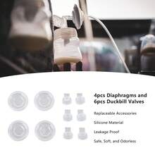 Válvulas Duckbill Diafragma de silicona de repuesto Accesorios para bombas eléctricas portátiles para el pecho para S9, S12, S9Pro y S12Pro - transparente - Ver 4