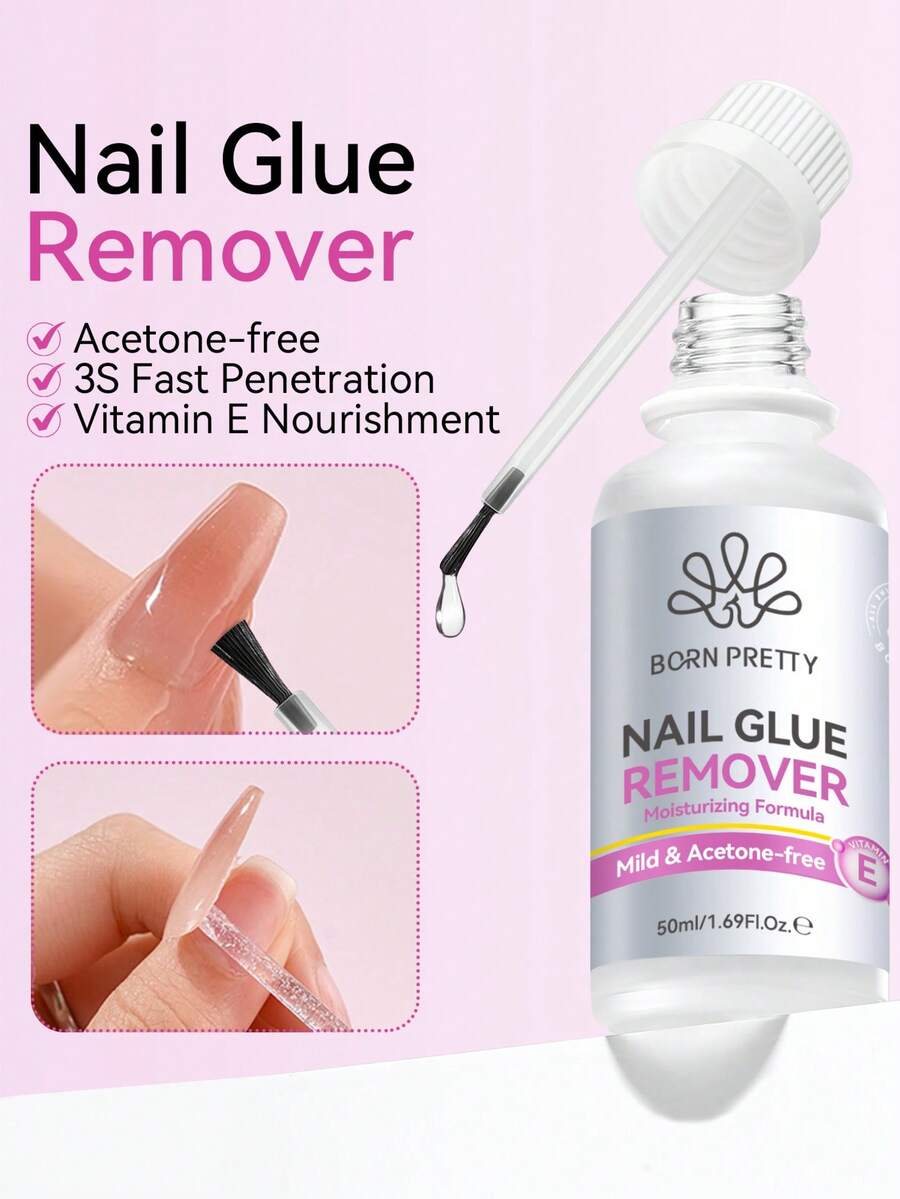BORN PRETTY 50ml 指甲凝胶卸甲液，3秒快速渗透，适用于80%的指甲凝胶，卸除后保护指甲，可重复使用，不留粘腻残留，家用及美甲沙龙均适用。 - 50毫升 - 查看 1