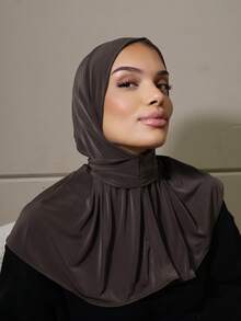 1pc Fashionable Casual Elegant Instant Hijab Cap, Classic Minimalist Style, Soft & Breathable Jersey Fabric, Versatile For Daily Life, Festivals, Prayers - Turban - View 12