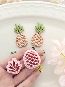 Tropical Pineapple Polymer Clay Cutter Set, DIY Tools For Handmade Summer Earrings & Jewelry Charms - Lm440 - View 5