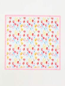 1件装女士印花方巾/披肩/头巾/颈巾，适合沙滩、假日等场合 - 彩色 - 查看 7