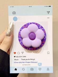 1 pieza Soporte de teléfono magnético con forma de flor de silicona creativa MagSafe, succión fuerte, ajustable, soporte de escritorio inclinado para mujeres - Multicolor - Ver 12
