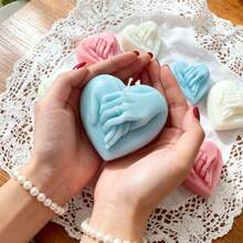 5pcs/Set Hand-In-Hand Heart Shaped Silicone Candle Mold, Heart Resin, Soap, Gypsum DIY Tools For Wedding Party Decor, Handmade Candle Making Kit, Valentine's Day Gift - 5pcs - View 6
