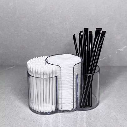 3-In-1 Bathroom Wet Wipes Storage Rack, Bathroom Wet Wipes And Cotton Pad Holder, Bathroom Cotton Swabs, Cotton Pads And Dental Floss Organizer
