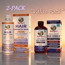 Mary Ruth's 2-Piece Hair Growth Bundle - Max Strength Biotin + SesZenBio Liquid - Thicker Hair & Anti-Wrinkle Support - Bó - Xem 1