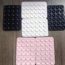 Double-Sided Suction Cup Phone Holder, Silicone Non-Slip Washable Phone Bracket Sticker - Multicolor - View 3