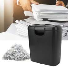 Strip Cut Shredder Desktop Electric Paper Document Cutter for Home School Office - Negro - Ver 2