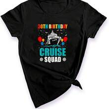 Genérico Camiseta de Viaje Familiar Para Fiesta a Juego de Crucero por 30 pleños 2025 - Negro 2 - Ver 1