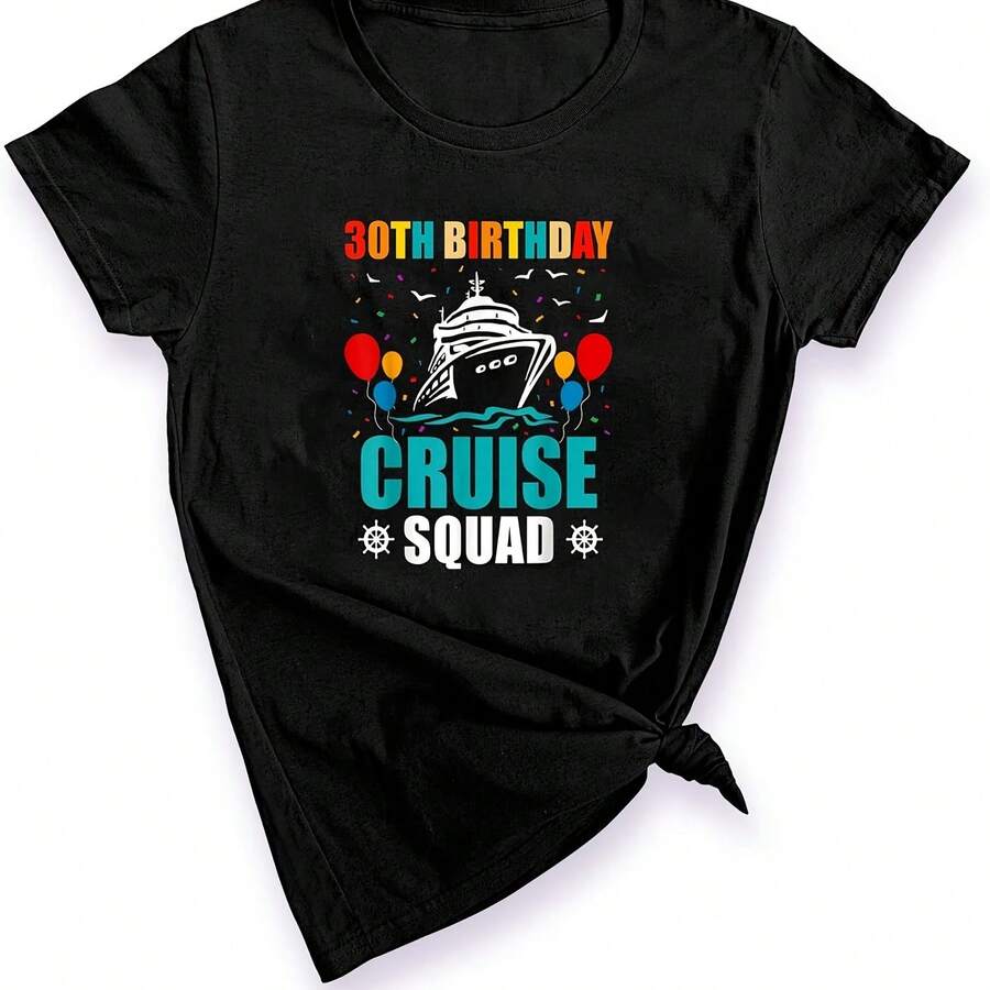 Genérico Camiseta de Viaje Familiar Para Fiesta a Juego de Crucero por 30 pleños 2025 - Negro 2 - Ver 1