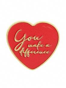 1Pc You Make A Difference Enamel Pins Motivating Red Heart Quotes Metal Brooches Lapel Badge Jewelry Gifts For Lover Friend - Multicolor - View 10