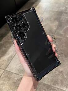 Luxury Shockproof Transparent Lens Protective Case, Hybrid Anti-Fall Protective Cover For Samsung Galaxy S26 Ultra, S25 Ultra, S24, S23 Ultra, S22 Ultra - Black - View 3