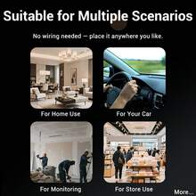 5MP HD Mini WiFi Camera - Built-In Battery, Remote Monitoring, Infrared Night Vision, Portable Camera, Supports O-Kam Pro APP - Black - View 8
