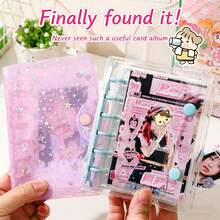 Loose-Leaf Binder Notebook, Transparent PVC Soft Cover With Double Snap, Refillable Loose-Leaf Diary, DIY Photo Album For Photos, Stickers And Cards Storage And Organization, Suitable For K-Pop Merchandise Collection - Single Piece - View 2