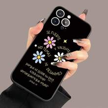 Funda de Teléfono de Borde Recto Mate de Crisantemo, Funda de Teléfono de TPU a Prueba de Golpes y Anticaídas de Cobertura Completa, Adecuada para iPhone de la Serie 7 a 16 - Colores mixtos - Ver 7