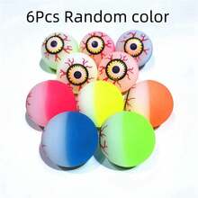 6 uds.De bolas de ojos de 3cm, globo ocular hinchable para de Halloween, regalos para niños, decoración para de Carnaval, regalo de Halloween para niños SKWK - 6 piezas de color aleatorio - Ver 7