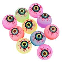 6 uds.De bolas de ojos de 3cm, globo ocular hinchable para de Halloween, regalos para niños, decoración para de Carnaval, regalo de Halloween para niños SKWK - 6 piezas de color aleatorio - Ver 4