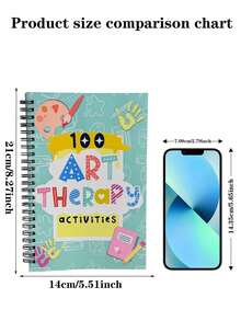 1 Bộ Trị Liệu Sáng Tạo: 100 Phiếu Bài Tập Trị Liệu Nghệ Thuật, Văn Phòng Phẩm, Sổ Ghi Chú Dựa Trên Nội Dung Sổ Tay - Bài Tập Sáng Tạo Để Khám Phá Cảm Xúc Thông Qua Nghệ Thuật, Hoạt Động Học Tập Cảm Xúc Xã Hội, Thúc Đẩy Nhận Thức Cảm Xúc và Tự Chấp Nhận, Đối Phó Với Những Thử Thách Về Cảm Xúc, Xây Dựng Sự Tự Tin và Khả Năng Phục Hồi, Giảm Lo Âu và Căng Thẳng, Giải Quyết Lo Âu, Nỗi Đau Buồn và Các Vấn Đề Về Cảm Xúc, Sổ Tay Gáy Xoắn - Nhiều màu - Xem 3