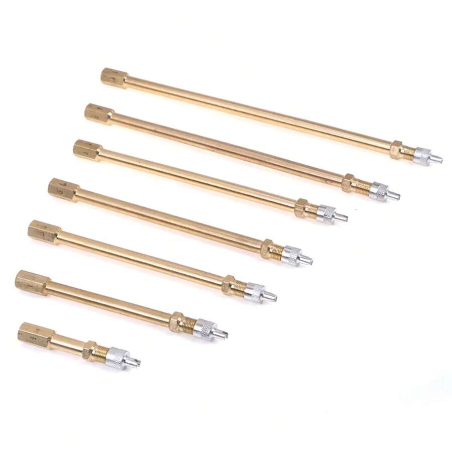 Tapa de válvula de neumático de rueda de latón, extensión de vástago de neumático, extensor de poste ZPQL - 140 mm - Ver 1