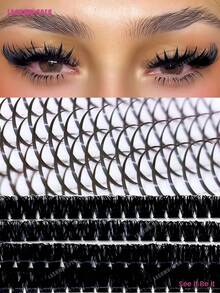 Fairy Spiky Eyelash Cluster Soft Individual False Lashes Reusable Eyelash Extensions Beginner Friendly For Daily Wear Party Wedding Date - Multicolor - View 2