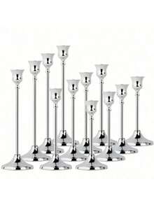 3/6/12/36pcs Metal Candle Holders - Elegant Tapered Candle Stands For Dinner, Wedding, Anniversary, Home & Hotel Decor - Multipurpose Party & Home Themed Installations, Ideal Dining Table Centerpiece And Gift - Candles Not Included - 彩色 - 查看 28