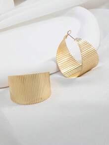 1 Pair Minimalist Style Versatile Earrings, Luxurious And Elegant - Gold - View 7