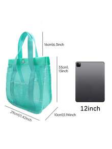 Mesh Beach Tote Bag - Sand-Proof And Easy To Clean, Suitable For Storage, Towels And Groceries - one-size - View 5