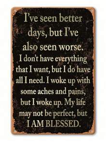 1pc,  Vintage Metal Tin Sign, Home Decor, Room Decor, Wall Decor, Bathroom Decor, Bar Decor, Cafe Decor, Garage Decor, Farmhouse Decor, 12 X 8 Inch--Vintage Metal Tin Sign, Retro Advertisement Wall Art For Garage, Retro, Garage Decor, Room Decor, Man Cave, Gift Idea, --Vintage Metal Tin Sign, Retro Advertisement Wall Art For Garage, Man Cave, Bar & Kitchen  Wall Decor, Retro, Garage Decor, Room Decor, Man Cave, Gift Idea, Vintage Poster, Retro Sign, Metal Poster, Farmhouse--Tin Sign, Metal Wall Decor, Vintage Metal Sign, Retro Tin Sign, Funny Metal Sign, Bar Decor, Garage Sign, Metal Plaque, Kitchen Sign, Man Cave Deco,Vintage - 彩色 - 查看 9