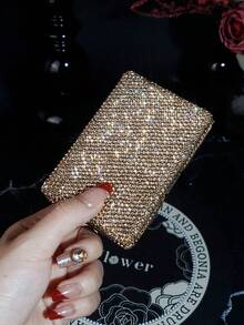 1/2 szt. Luksusowy uchwyt na karty kredytowe z kryształkami, Modny damski organizer na karty, Smukłe etui na karty z wieloma przegródkami, Magnetyczny metalowy portfel z harmonijką, Wzór z kryształkami, Kompaktowy i przenośny, Niezbędny w podróży, Niezbędny na święta, Antykradzieżowy uchwyt na karty, Nadaje się do przechowywania kart tranzytowych, kart płatniczych, dowodów osobistych, kart członkowskich, , Niezbędny w podróży, Walentynki, Karnawał, Nowy Rok, Wysokiej jakości wielopłaszczyznowe szklane kryształki, Ręcznie osadzane szklane kryształki, Powrót do szkoły, Dzień Matki, Dzień Ojca, Idealny prezent dla przyjaciół, Modny - Wielokolorowe - Zobacz 4