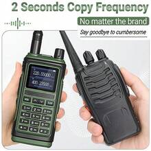 LM UV-8800 Ham Radio Actualización de uv-5r Cargador USB de doble banda de dos vías de largo alcance 999 canales sin manos VOX Walkie talkies para adultos con antena 771 batería de linterna de - Negro - Ver 8
