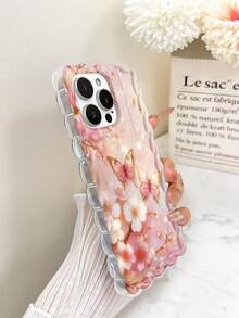 Braided Butterfly Painted Shockproof Phone Case With Wrist Strap, Compatible With IPhone 14, 14 Pro, 14 Pro Max, 13, 13 Pro, 13 Pro Max, 11, 11 Pro Max, 12, 12 Pro, 12 Pro Max, XR, XS, 15, 15 Pro, 15 Pro Max, 16, 16 Pro, 16 Pro Max, 17, 17 Pro, 17 Air, 17 Pro Max - Multicolor - View 3