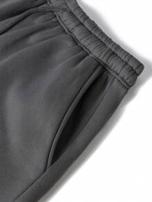 Voidago Men's Spring Casual Patchwork Hoodie And Sweatpants Set - Black - View 7