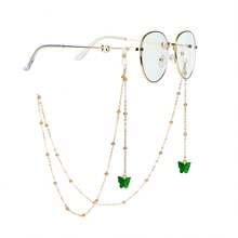 1/2pc Eyeglasses Chain, Fashionable New Butterfly Bead Eyeglasses Chain, Colorful Butterfly Sunglasses Chain. - Bươm bướm - Xem 22