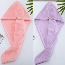 1/2/4pcs Super Absorbent Microfiber Hair Turban Set - Quick Dry Soft Gentle Hair Wrap Suitable For Thick, Long, Curly Hair - Neutral Precise Concealer Brush Suitable For Beginners - Multicolor - View 18