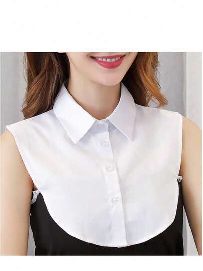 1pc Detachable Vintage Chiffon Ruffle Collar, Suitable For Casual And Formal Occasions