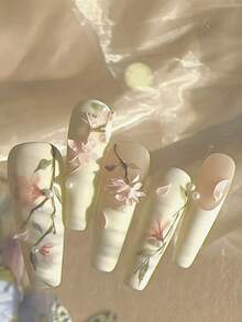 1pc Magnolia Flower & Floral 3D Carving Transparent Silicone Nail Art Mold - Clear - View 4