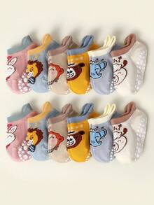 12 Pairs Kids Cartoon Animal Pattern Anti-Slip Socks, Toddler Children Floor Socks - Multicolor - View 7