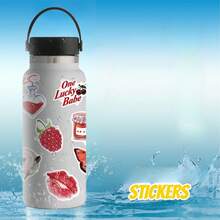 100张Y2K风格黑白贴纸套装，适用于笔记本电脑、滑板、水瓶、笔记本等，防水，美观设计 - Y - 查看 7