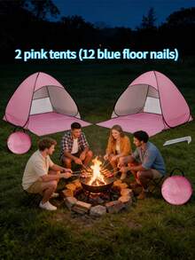 The Fully Automatic Beach Tent Is Easy To Carry, Durable, And Foldable. It Protects You From Sunlight And Provides UV Protection. The Back Panel Adopts Mesh Curtains, Which Can Be Opened In Summer To Increase Coolness. Suitable For Outdoor Beaches, Courtyard Lawns, Camping And Rest, It Is An Excellent Gift For Valentine's Day And Summer. - Nhiều màu - Xem 3
