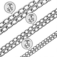 2件装不锈钢重型项圈，马丁格尔训练项圈，适用于小型/中型/大型犬，银色 - 彩色 - 查看 6