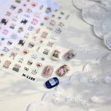 Tomoni Embossed Nail Stickers, Popular Cute Nail Decals, Japanese Cartoon Style Wholesale - Rabbit Cat Nail Art Stickers - View 3